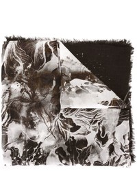 Sciarpa stampata nera di Roberto Cavalli