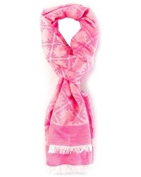 Sciarpa stampata rosa di Emporio Armani