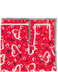 Sciarpa stampata rossa di Marc Jacobs
