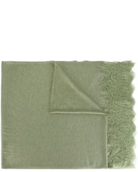 Sciarpa stampata verde oliva di Ermanno Scervino