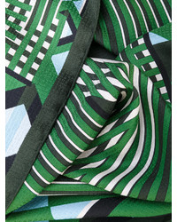 Sciarpa stampata verde scuro di Fendi