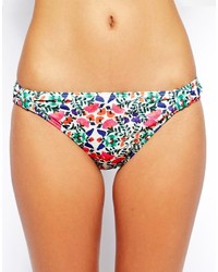Slip bikini a fiori multicolori di Asos