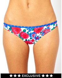 Slip bikini a fiori multicolori di Asos