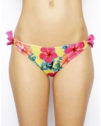 Slip bikini a fiori multicolori di South Beach