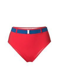 Slip bikini a righe orizzontali rossi di Solid & Striped