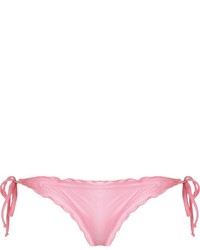 Slip bikini con volant rosa