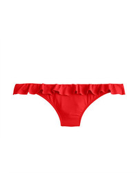 Slip bikini con volant rossi