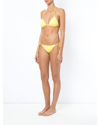Slip bikini lavorati a maglia gialli di Cecilia Prado