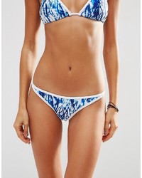 Slip bikini stampati azzurri