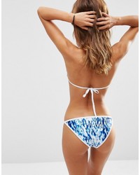 Slip bikini stampati azzurri di Asos