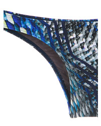 Slip bikini stampati blu scuro di Lygia & Nanny