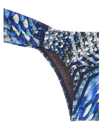 Slip bikini stampati blu di Lygia & Nanny