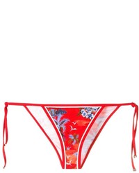 Slip bikini stampati rossi