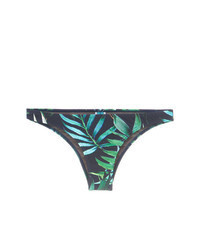 Slip bikini stampati verde scuro