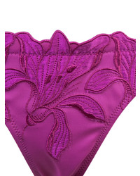 Slip bikini viola melanzana di Fleur Du Mal