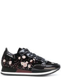 Sneakers a fiori nere di Philippe Model