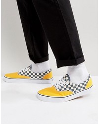 Sneakers a quadri gialle