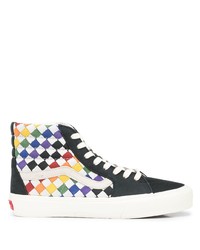 Sneakers alte a quadri multicolori di Vans
