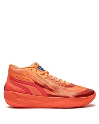 Sneakers alte arancioni di Puma