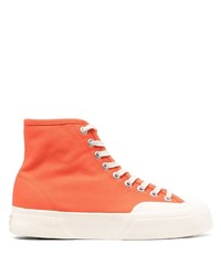 Sneakers alte arancioni di Superga