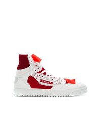 Sneakers alte bianche e rosse di Off-White