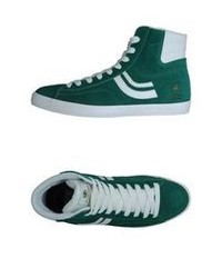 Sneakers alte bianche e verdi