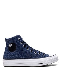 Sneakers alte blu scuro di Converse