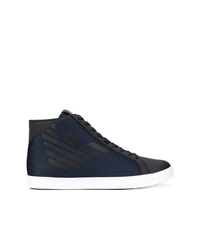 Sneakers alte blu scuro di Ea7 Emporio Armani