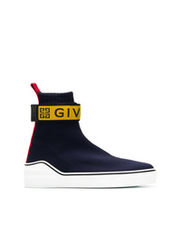Sneakers alte blu scuro di Givenchy