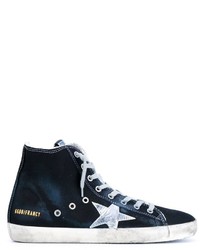 Sneakers alte blu scuro di Golden Goose Deluxe Brand