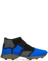 Sneakers alte blu scuro di Marni