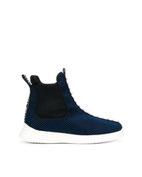 Sneakers alte blu scuro di Miu Miu