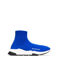 Sneakers alte blu di Balenciaga