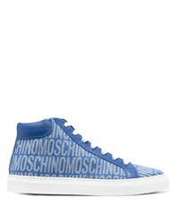 Sneakers alte blu di Moschino