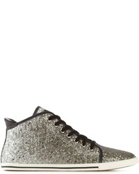 Sneakers alte con paillettes argento di Marc by Marc Jacobs