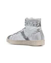 Sneakers alte con paillettes argento di IRO