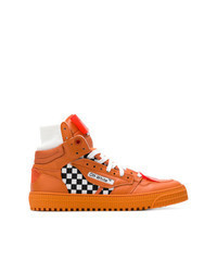 Sneakers alte di tela arancioni