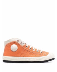 Sneakers alte di tela arancioni di Diesel