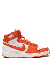 Sneakers alte di tela arancioni di Jordan