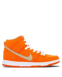 Sneakers alte di tela arancioni di Nike