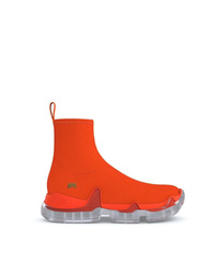 Sneakers alte di tela arancioni di Swear