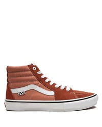 Sneakers alte di tela arancioni di Vans