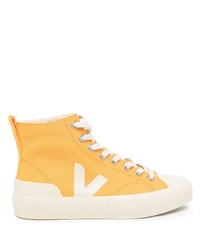 Sneakers alte di tela arancioni di Veja