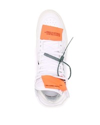 Sneakers alte di tela bianche di Off-White