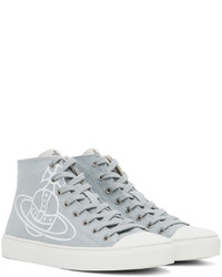 Sneakers alte di tela bianche di Vivienne Westwood