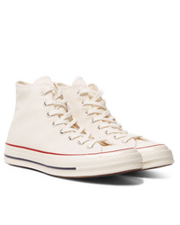 Sneakers alte di tela bianche di Converse