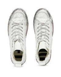 Sneakers alte di tela bianche di Diesel