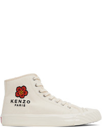 Sneakers alte di tela bianche di Kenzo