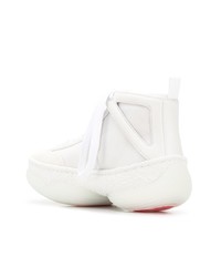 Sneakers alte di tela bianche di Alexander Wang