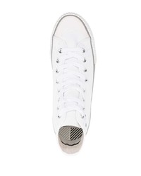 Sneakers alte di tela bianche di PS Paul Smith